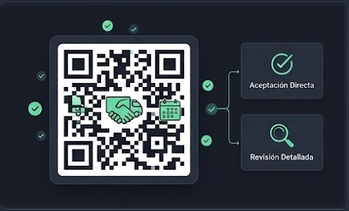 Un mismo QR con dos caminos: aceptación directa para el documento de control, revisión detallada para el CMR